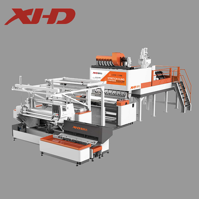 Full Automatic Stretch Film PE Film Extrusion Machine XHD 1500mm Plastic Pallet Wrapping Film Machine